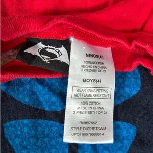 Boys' Red and Blue Batman Pajama Set